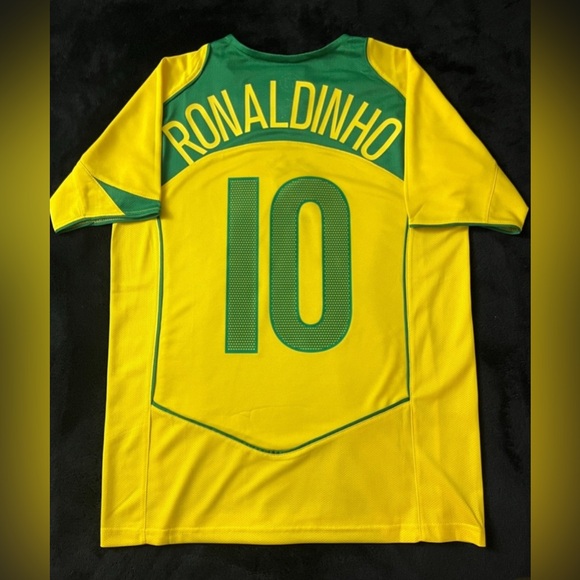Ronaldinho #11 Brazil Retro M-L Home Home Soccer Jersey 2004/2006 Yellow - Picture 1 of 5